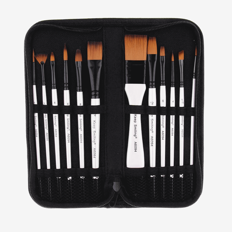Keep Smiling Artist Value Brush Set 12 Pcs
