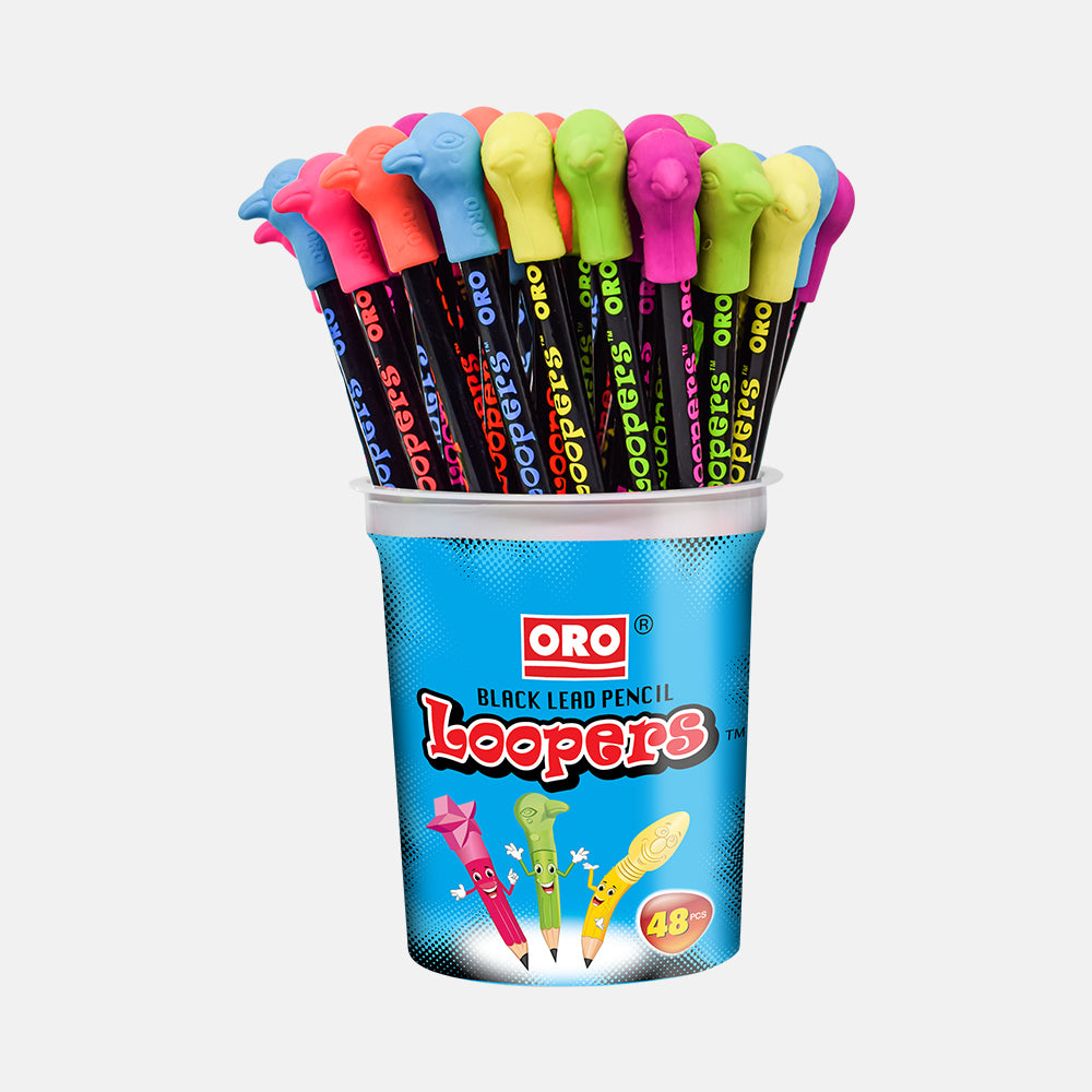 ORO Loopers Bird Pencil Jar – 48 Pencils (Small)