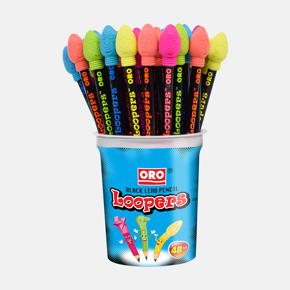 ORO Loopers Bulb Pencil Jar – 48 Pencils (Small)