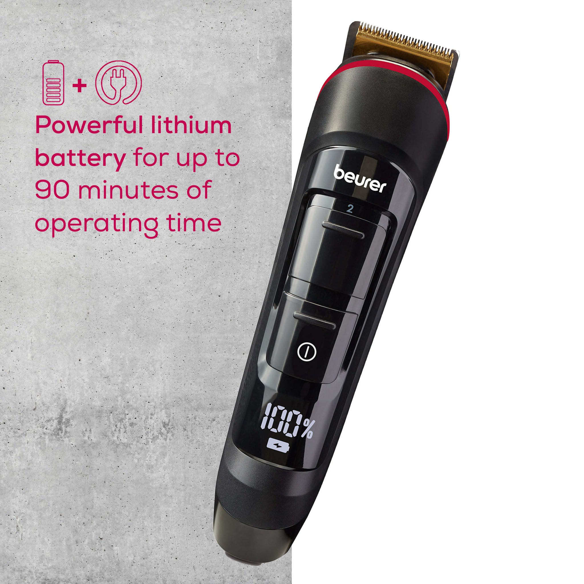 Beurer Beard Trimmer MN4X – Cordless Precision Beard & Stubble Trimmer