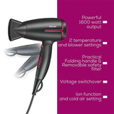 Beurer Travel Hair Dryer HC 25 Limited Edition – Compact Foldable Dryer