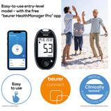Beurer GL 44 Blood Glucose Monitor — Black (mg/dL)
