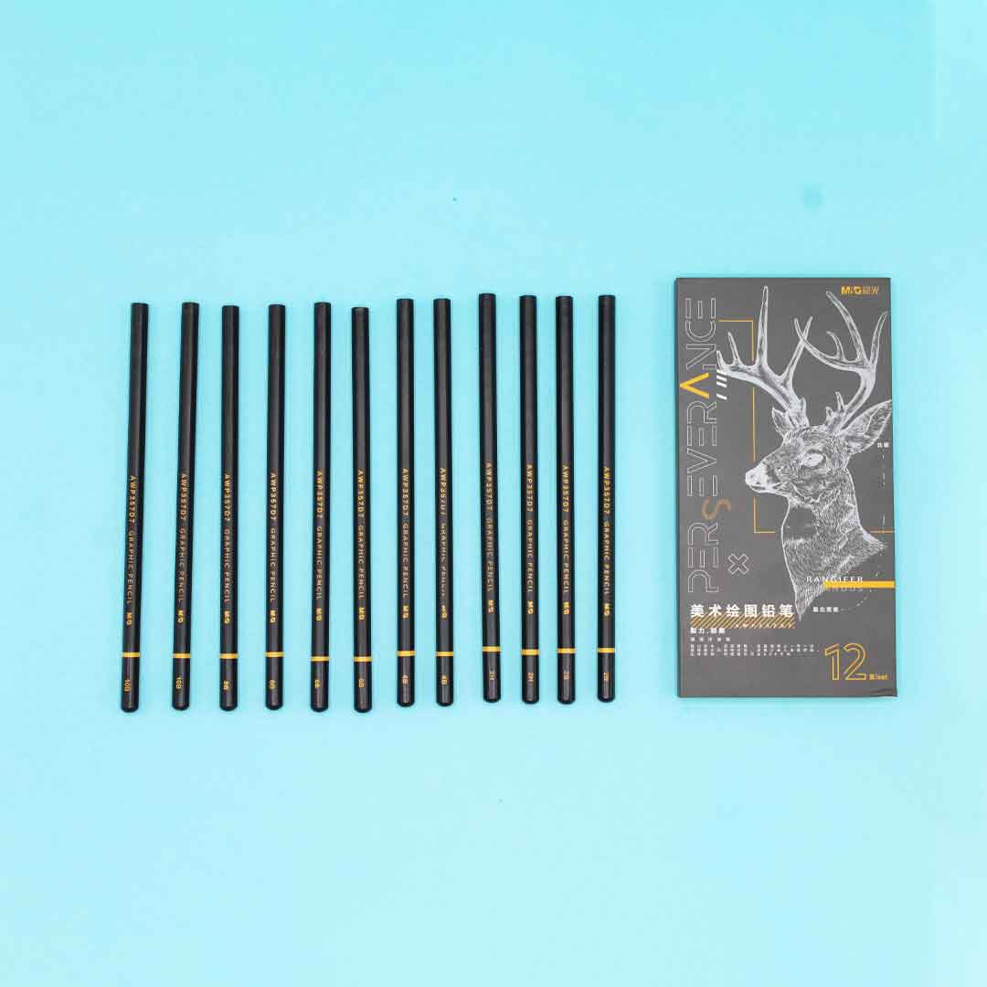 M&G Gridded Pencil Pack Of 12 AWP 357D7