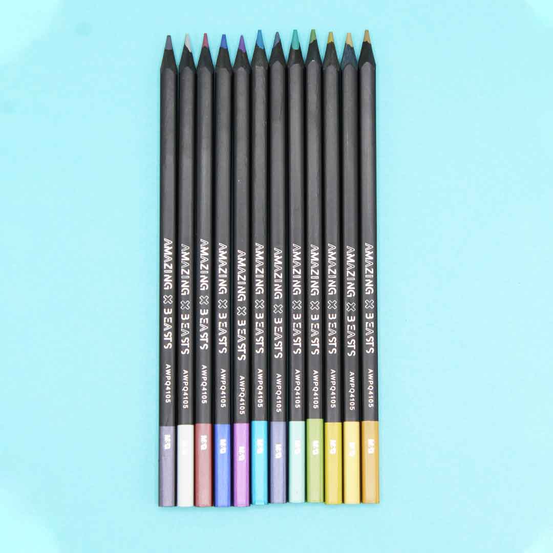 M&G Metallic Colored Pencil Pack Of 12 AWPQ 4105