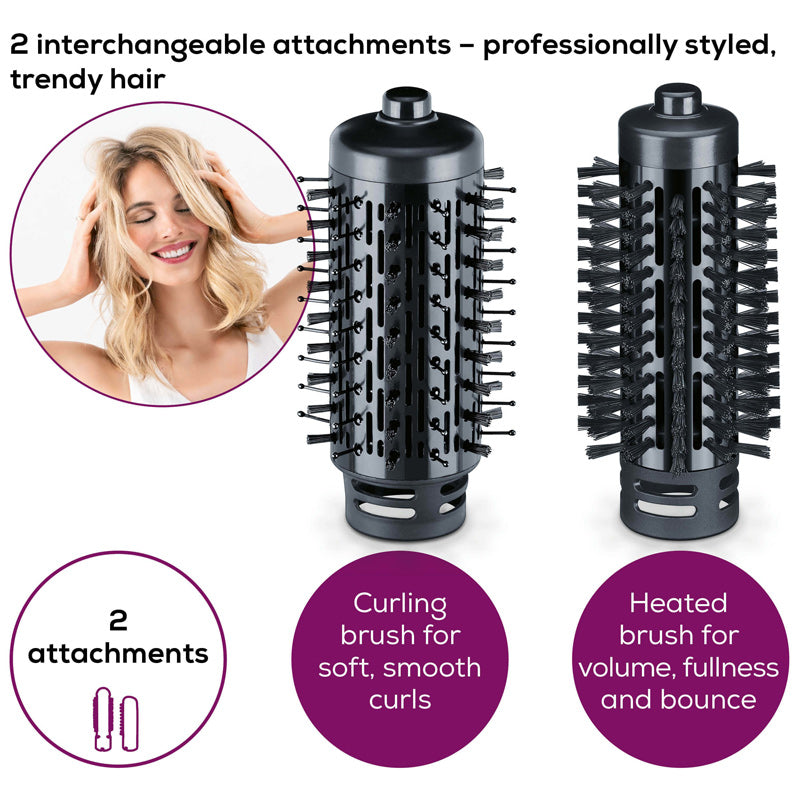Beurer Rotating Hot Air Brush HT 80 – 2-in-1 Styler & Volumiser