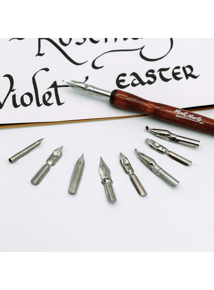 Mont Marte Signature Calligraphy Dip Pen Set of 10 Piece