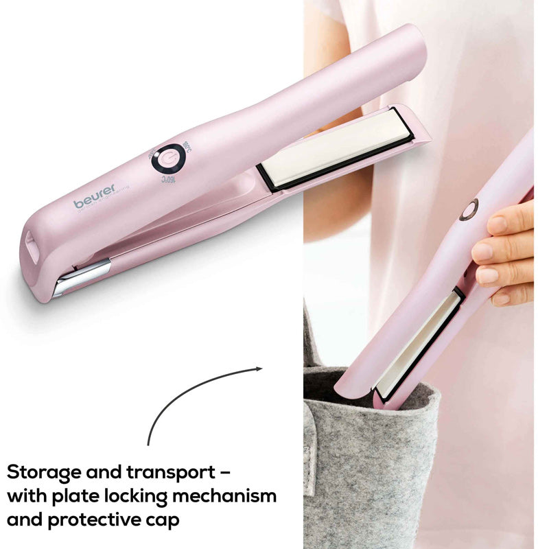 Beurer HS 20 Cordless Hair Straightener – Ceramic Flat Iron
