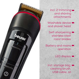 Beurer Beard Trimmer MN4X – Cordless Precision Beard & Stubble Trimmer