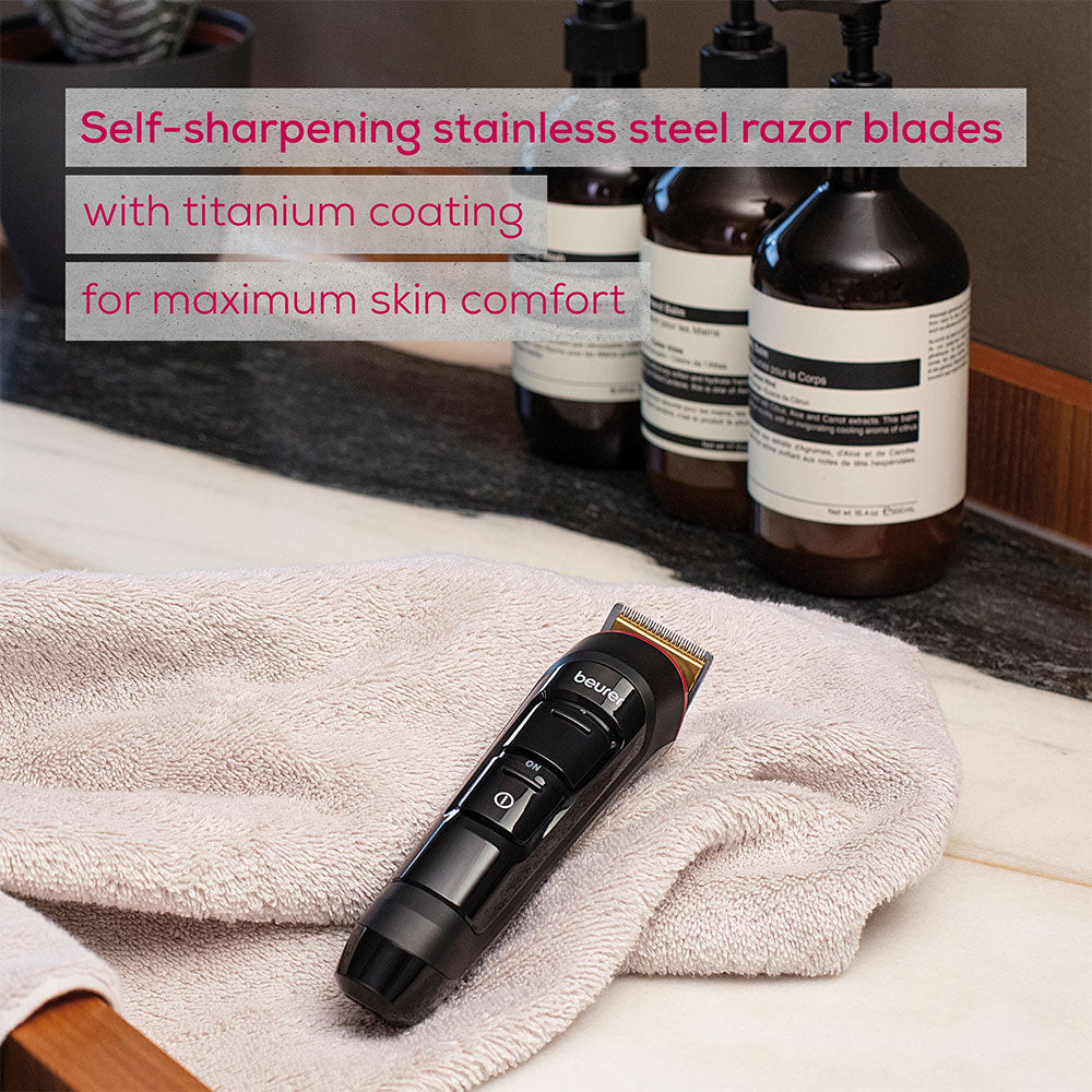 Beurer Beard Trimmer MN4X – Cordless Precision Beard & Stubble Trimmer