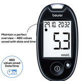Beurer GL 44 Blood Glucose Monitor — Black (mg/dL)
