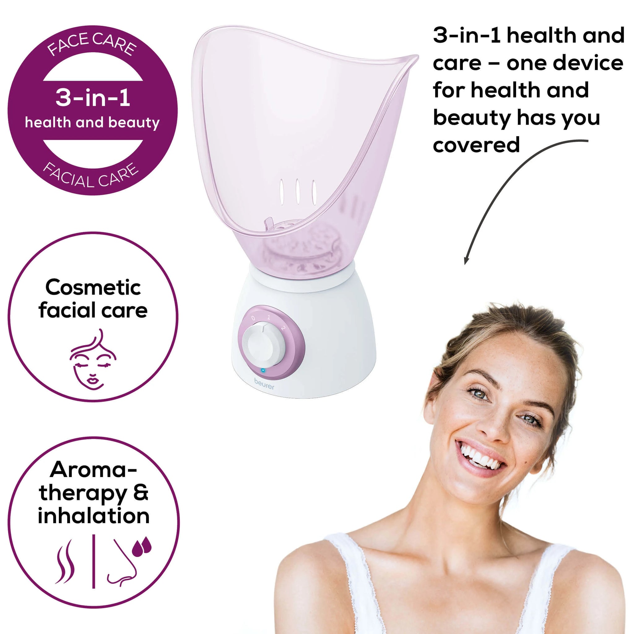 Beurer FS 60 Facial Sauna | Deep Pore Steam Cleanser (Original Germany)