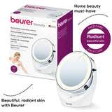 Beurer BS 49 Illuminated Cosmetics Mirror | LED Vanity Mirror with 5x Magnification (Original Germany)