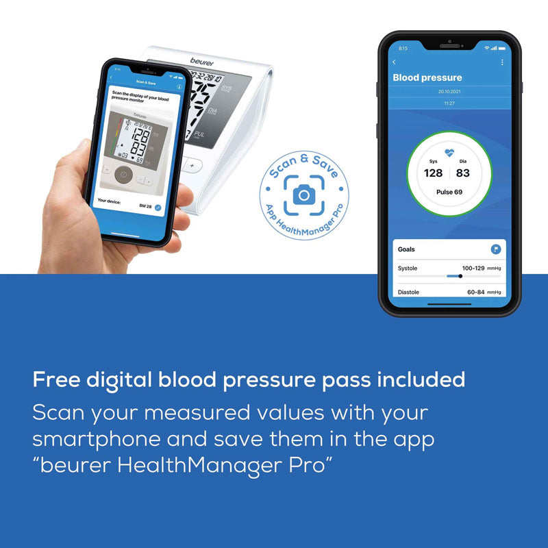 Beurer BM 28 AD Upper Arm Blood Pressure Monitor — With Adapter