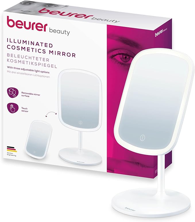 Beurer Illuminated Cosmetics Mirror BS 47 – LED Vanity Mirror