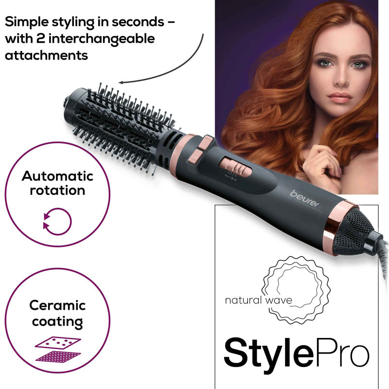 Beurer Rotating Hot Air Brush HT 80 – 2-in-1 Styler & Volumiser