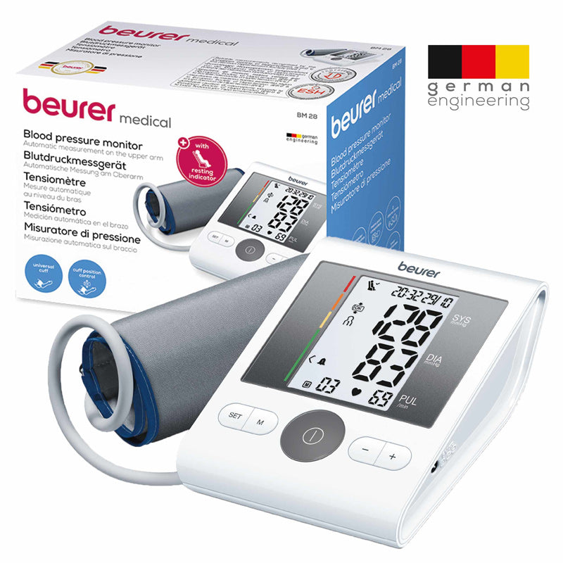 Beurer BM 28 AD Upper Arm Blood Pressure Monitor — With Adapter