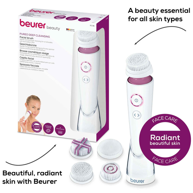 Beurer Pureo Deep Cleansing Facial Brush FC 95 – Advanced Sonic Face Brush