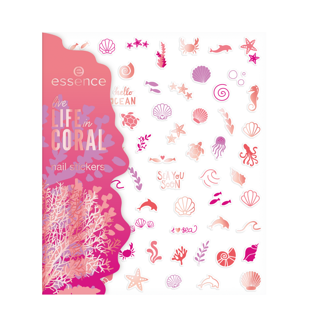 Essence Live Life In Coral Nail Stickers