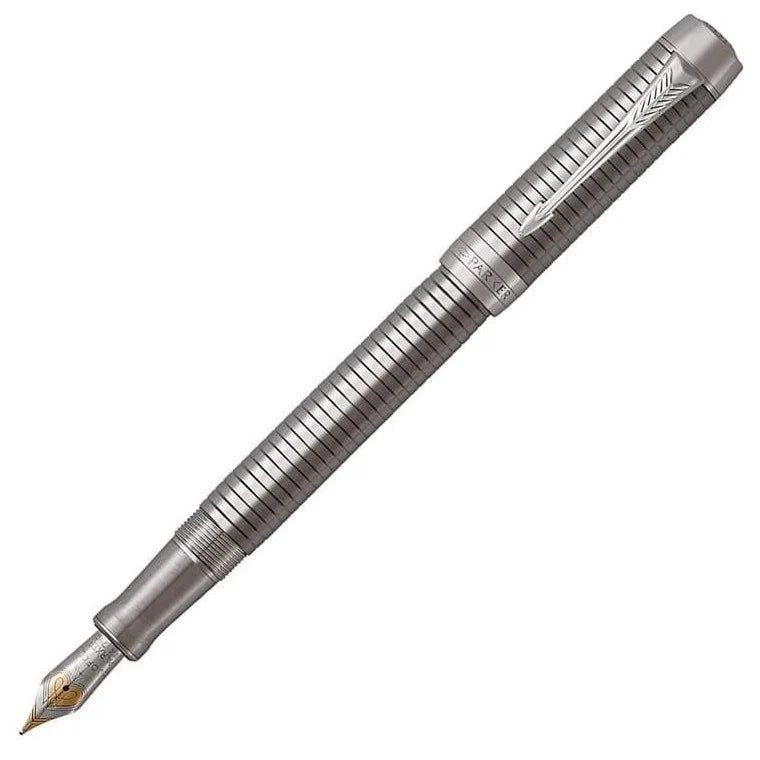 Parker Duofold Prestige Ruthenium Chiselled CT Fountain Pen