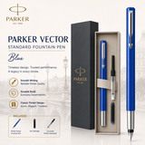 Parker Vector Standard Fountain Pen Blue