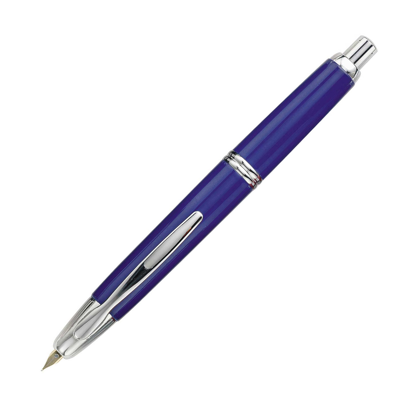 Pilot Capless Vanishing Point Fountain Pen – Lacquer Blue CT (18K Gold Nib)