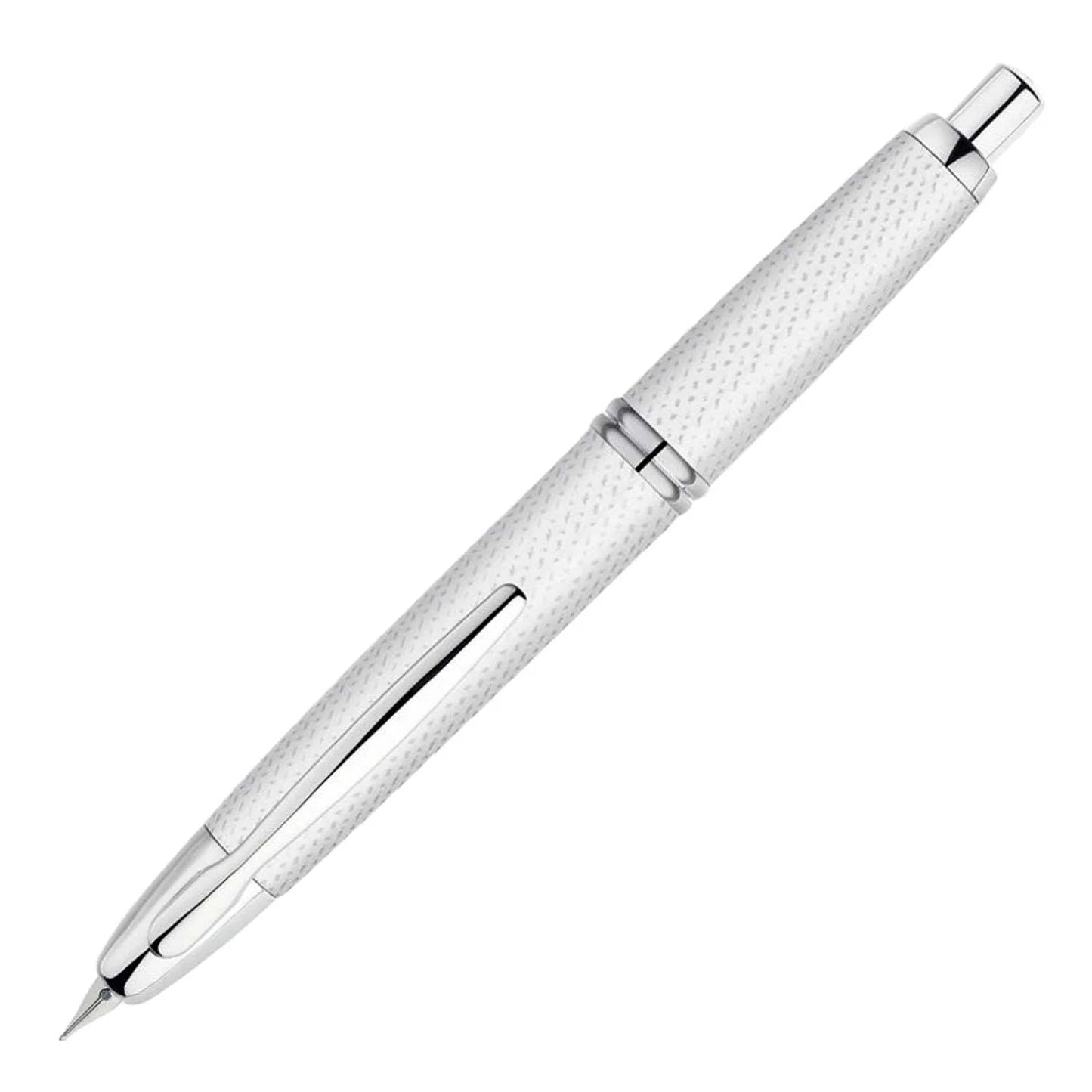 Pilot Capless Vanishing Point Fountain Pen – Kasuri White CT (18K Gold Nib)