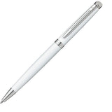Waterman Hémisphère Ballpoint Pen – Metal & White CT