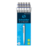 Schneider K3 Biosafe Ballpoint Pen – Blue & Black Ink | Eco-Friendly, Medium Tip