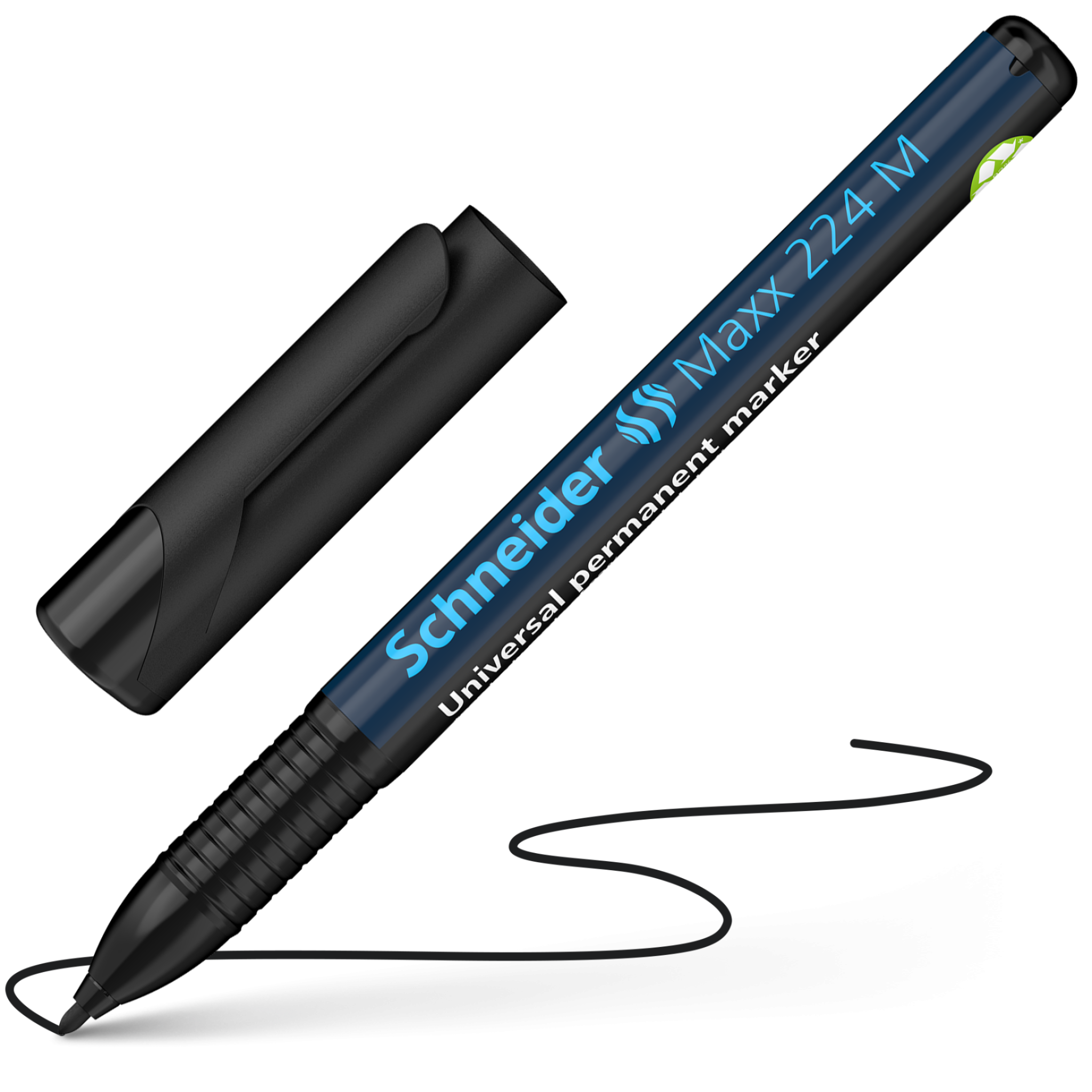 Schneider Maxx 224 Permanent Marker — Black (Medium Tip)