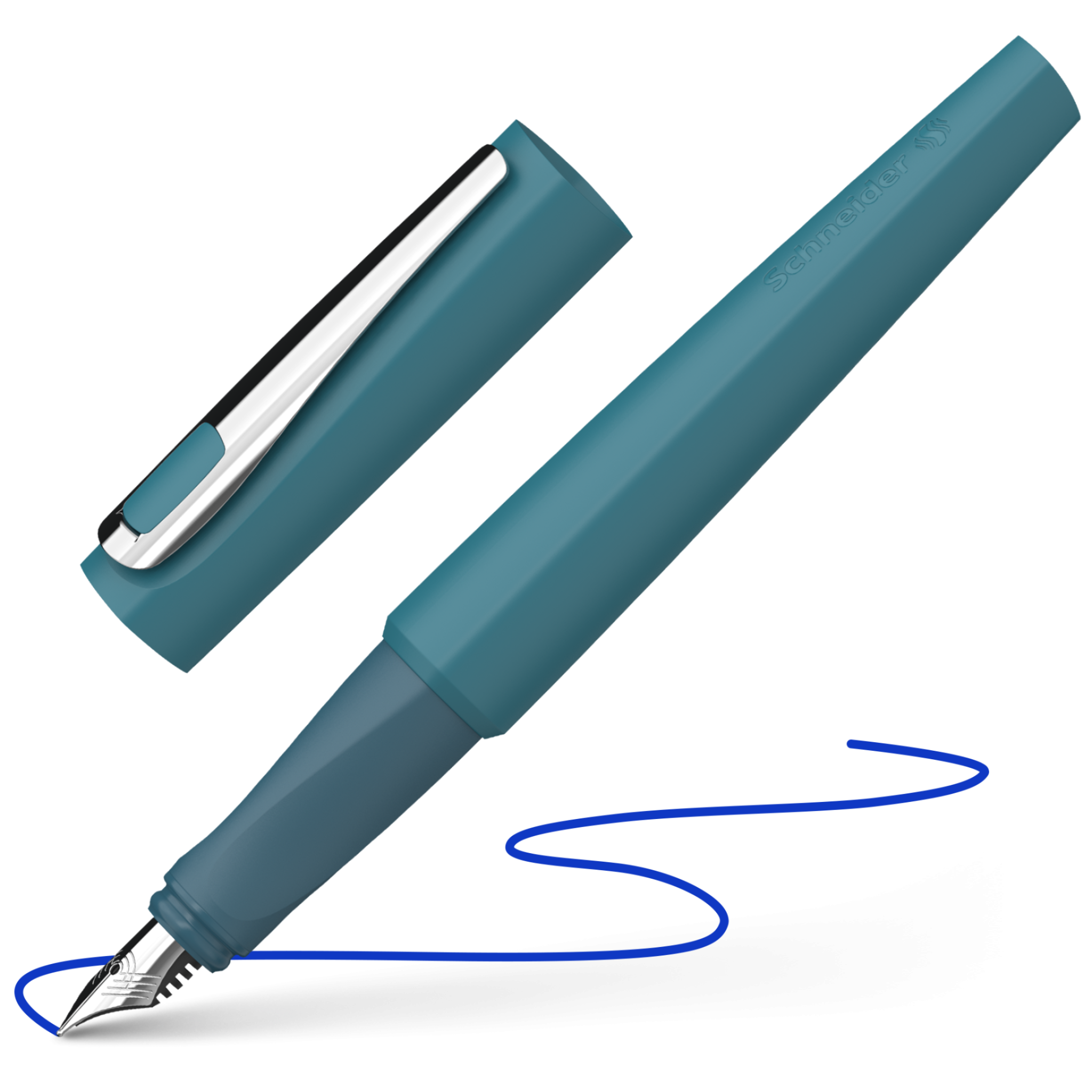 Schneider Tomo Fountain Pen – Deep Sea (Eco-Friendly, 58% Recycled)