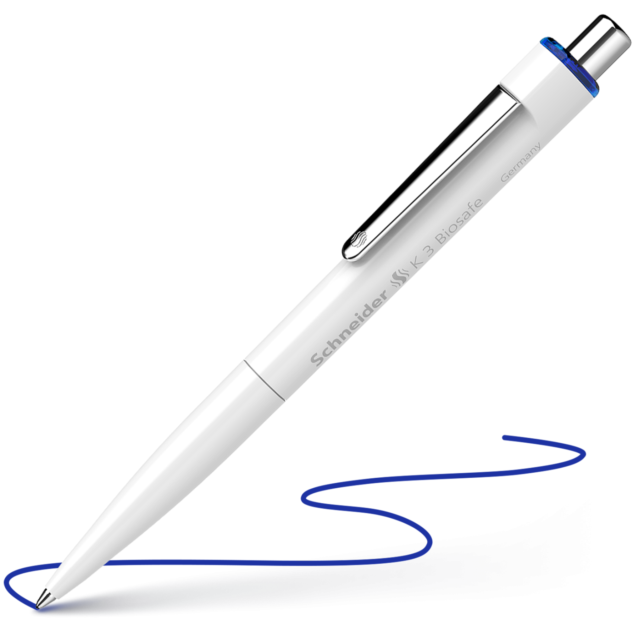 Schneider K3 Biosafe Ballpoint Pen – Blue & Black Ink | Eco-Friendly, Medium Tip