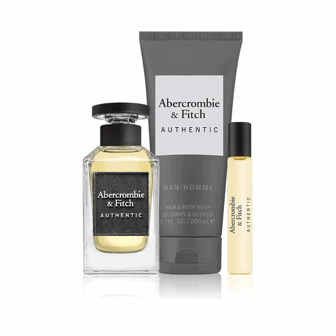 Abercrombie & Fitch Authentic Men Set EDT 100Ml+EDT 15Ml+Body Wash 200Ml