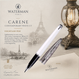 Waterman Carène Fountain Pen – Contemporary White (Chrome Trim)