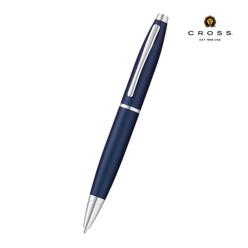Cross Calais Matte Metallic Blue with Polished Chrome Appointments Ballpoint Pen (Blue Ink)
