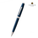 Cross Coventry Ballpoint Pen – Blue Lacquer with Polished Chrome (Blue Ink)