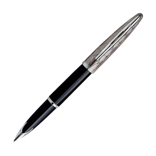 Waterman Carene Fountain Pen – Contemporary Black & Gunmetal (Medium Nib)