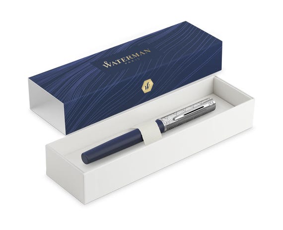 Waterman Allure Deluxe Blue CT Fountain Pen – Fine Nib (F) Box