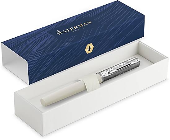 Waterman Allure Deluxe White CT Fountain Pen – Fine Nib (F) Box