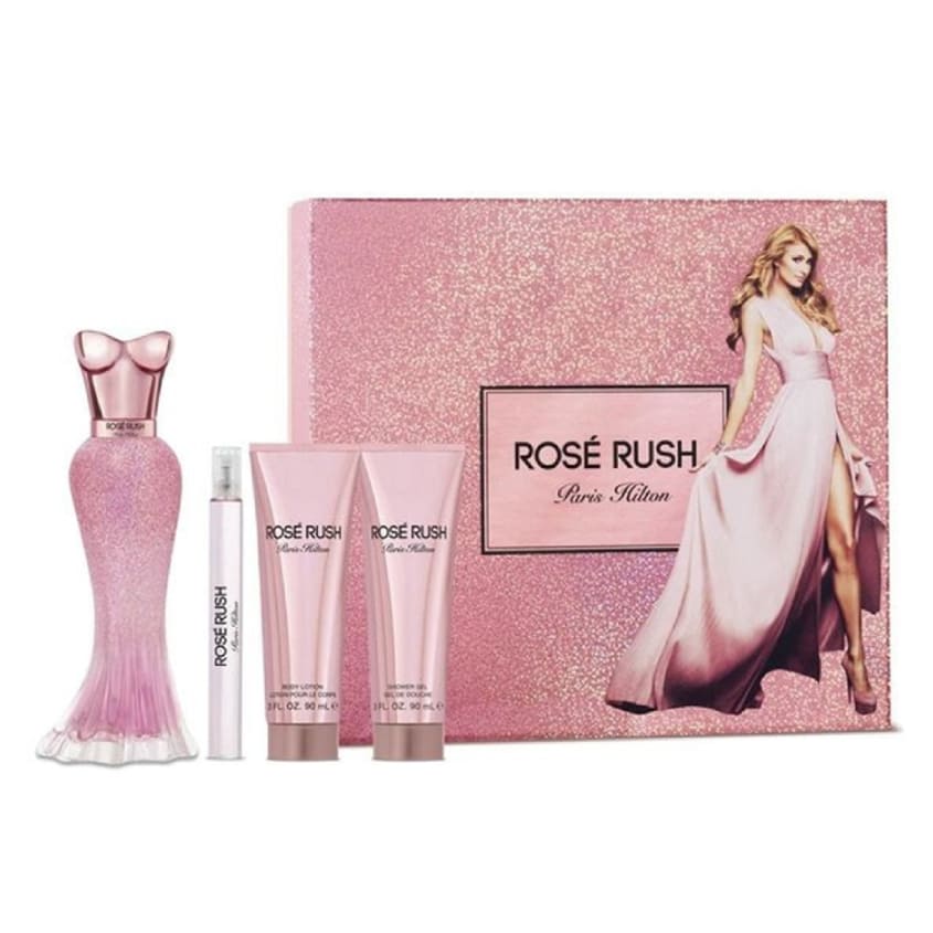 Paris Hilton Rose Rush For Women Set EDP 100Ml+EDP 10Ml+B Lotion 90Ml+S Gel 90Ml