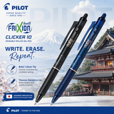 Pilot FriXion Clicker Erasable Gel Pen – 1.0mm (Blue & Black)