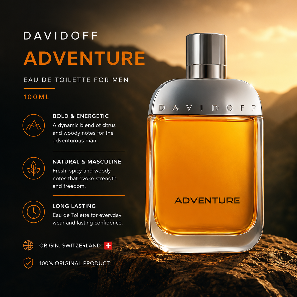 Davidoff Adventure Eau de Toilette – Men 100ml