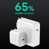 AUKEY PA-B2 Omnia 61W GaN Fast Charger – USB-C PD 3.0 Laptop & iPhone Power Adapter (Original)