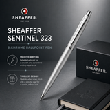 Sheaffer Sentinel 323 Ballpoint Pen — Brushed Chrome | Chrome Trim