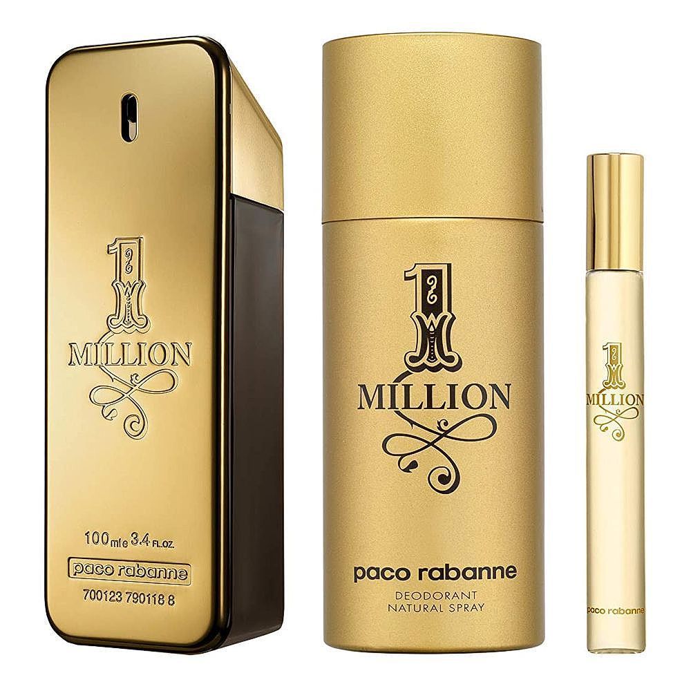Paco Rabanne 1 Million For Men Set EDT 100Ml+EDT 10Ml+Deo Spray 150Ml