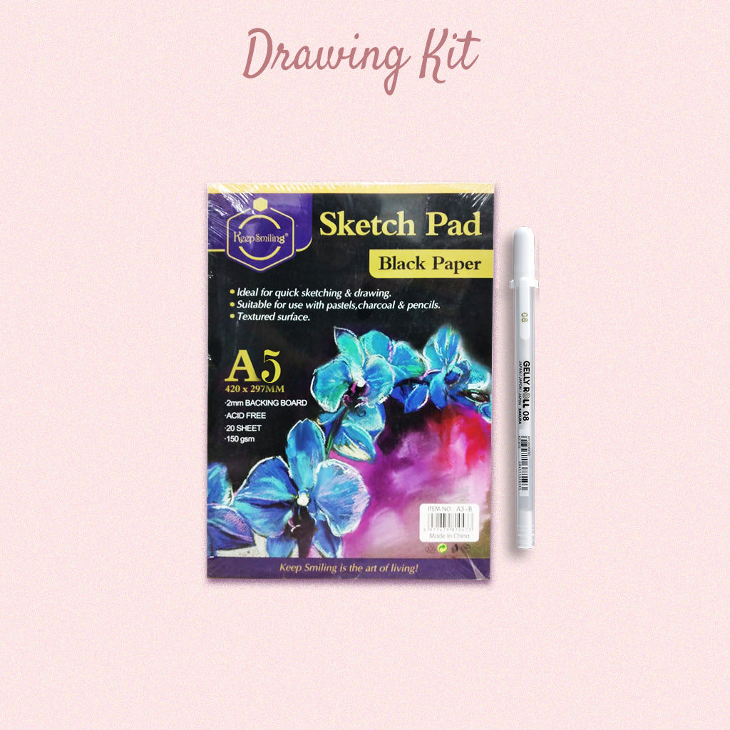 Black Paper Drawing Kit