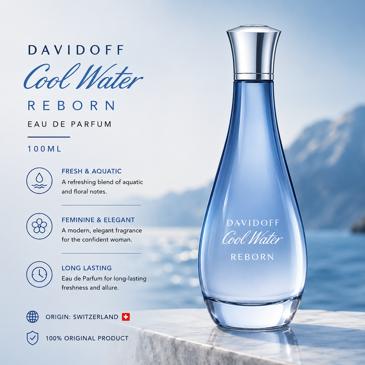 Davidoff Cool Water Reborn Eau de Parfum – Women 100ml
