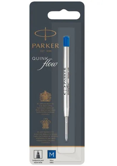 Parker Quink Flow ballpoint pen refill, black and blue