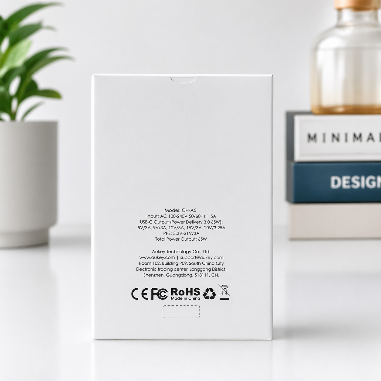 AUKEY CH-A5 65W Power Delivery USB-C Wall Charger