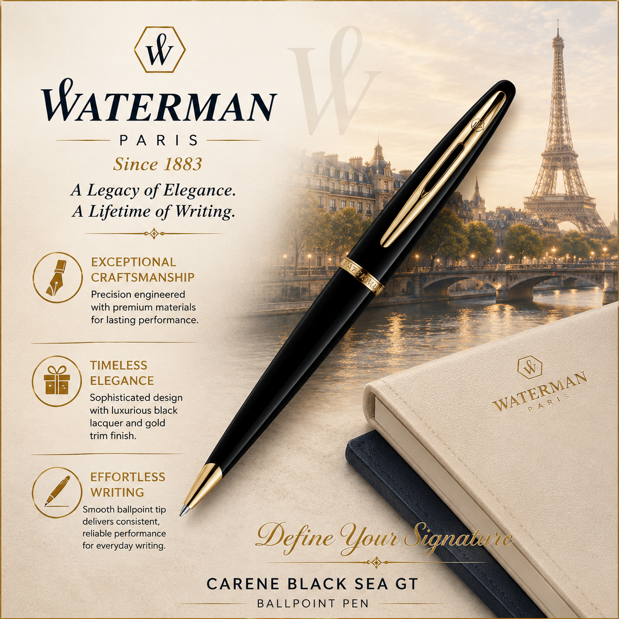 Waterman Carène Black Sea GT Ballpoint Pen