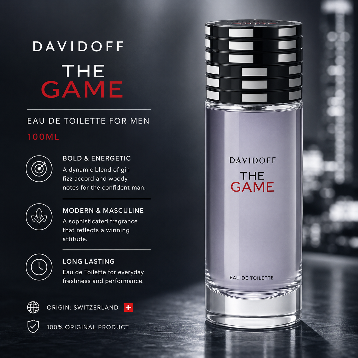 Davidoff The Game EDT for Men – 100ml